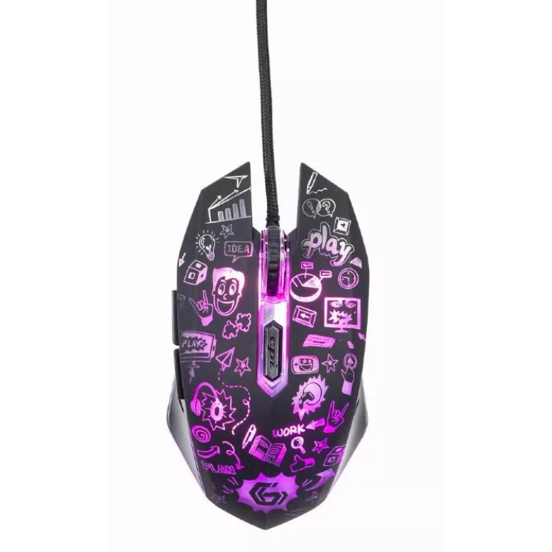 Pelė USB optinė JUODA/MUS-6B-GRAFIX-01 Gembird