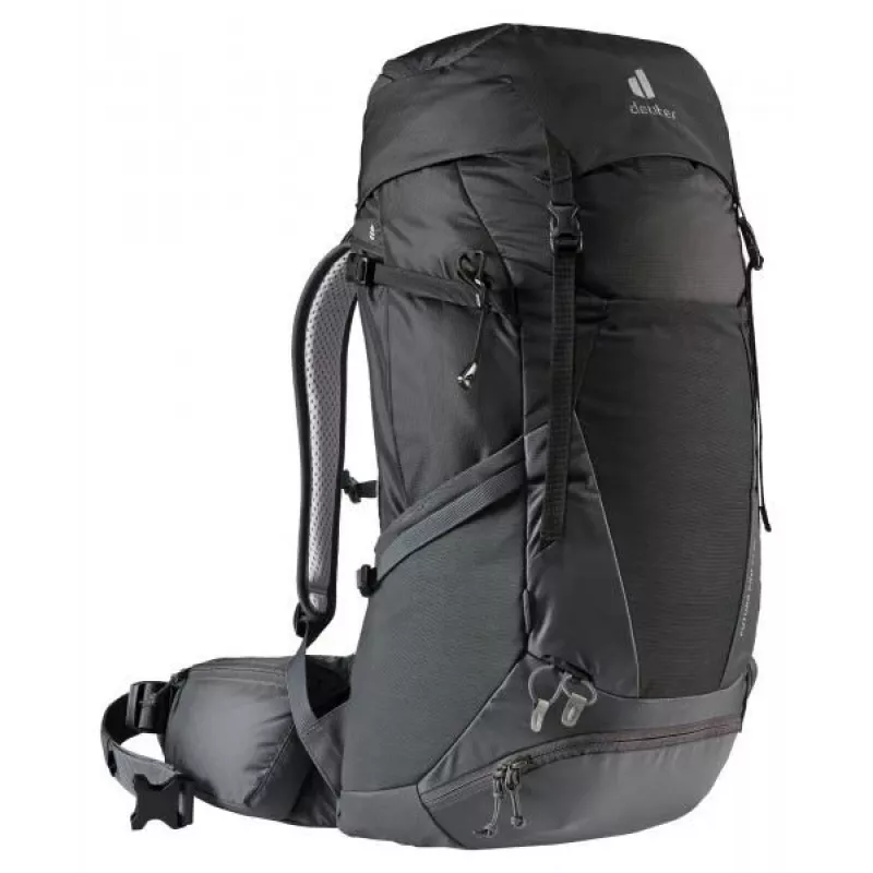 Kuprinė DEUTER Futura Pro 34 SL, moteriška žygių kuprinė, 34 l, 1,56 kg, ventiliacija, hidratacijos sistema 3 l, šalmo laikiklis, vidinis plieninis rėmas
