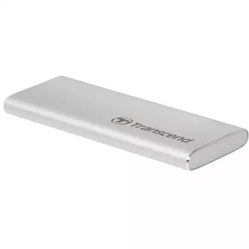 Transcend ESD240C - SSD - 480 GB - išorinis (nešiojamas) - M.2 - USB 3.1 Gen 2 (USB-C jungtis) - sidabrinis
