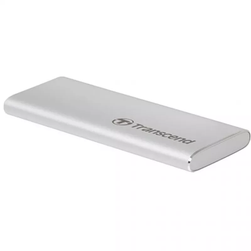 Transcend ESD240C - SSD - 480 GB - išorinis (nešiojamas) - M.2 - USB 3.1 Gen 2 (USB-C jungtis) - sidabrinis