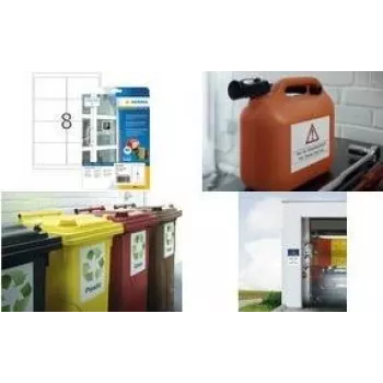 Lipnios etiketės HERMA 10794 Stačiakampės Nuolatinės Baltos 480 vnt.