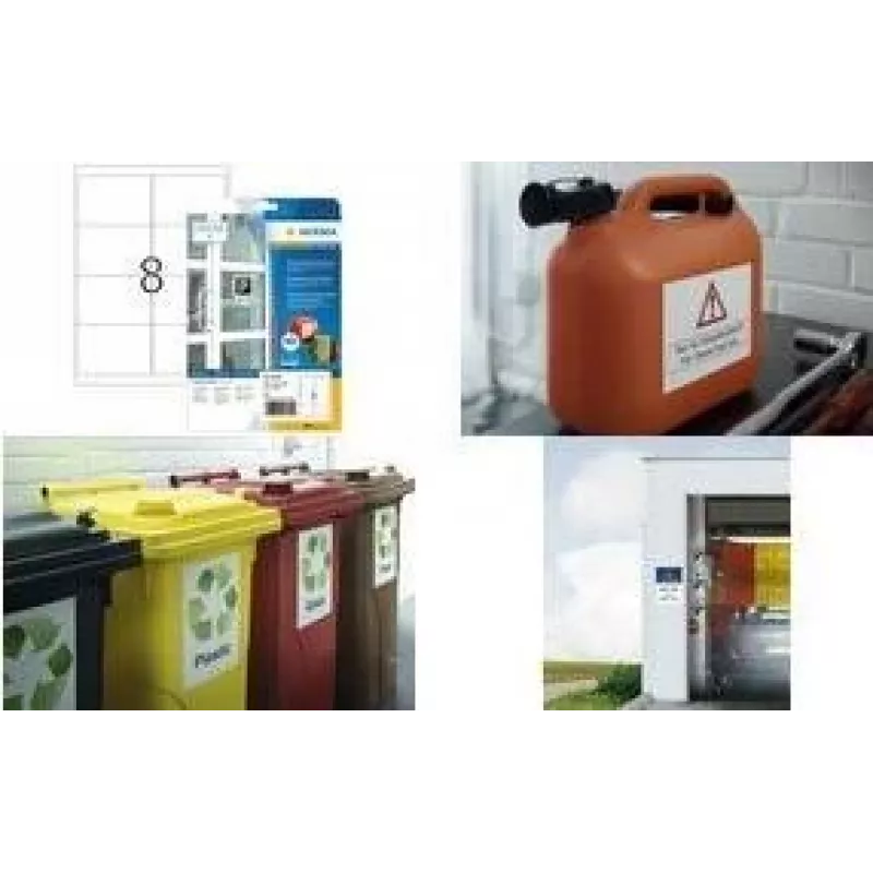 Lipnios etiketės HERMA 10794 Stačiakampės Nuolatinės Baltos 480 vnt.
