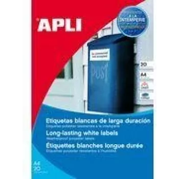 Atsparios oro sąlygoms etiketės agipa 12113, poliesteris 99,1 x 38,1 mm, lipnių etikečių ritinys