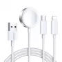 Magnetinis įkroviklis Joyroom S-IW008 Lightning USB-C 5V 1.2m baltas laidas