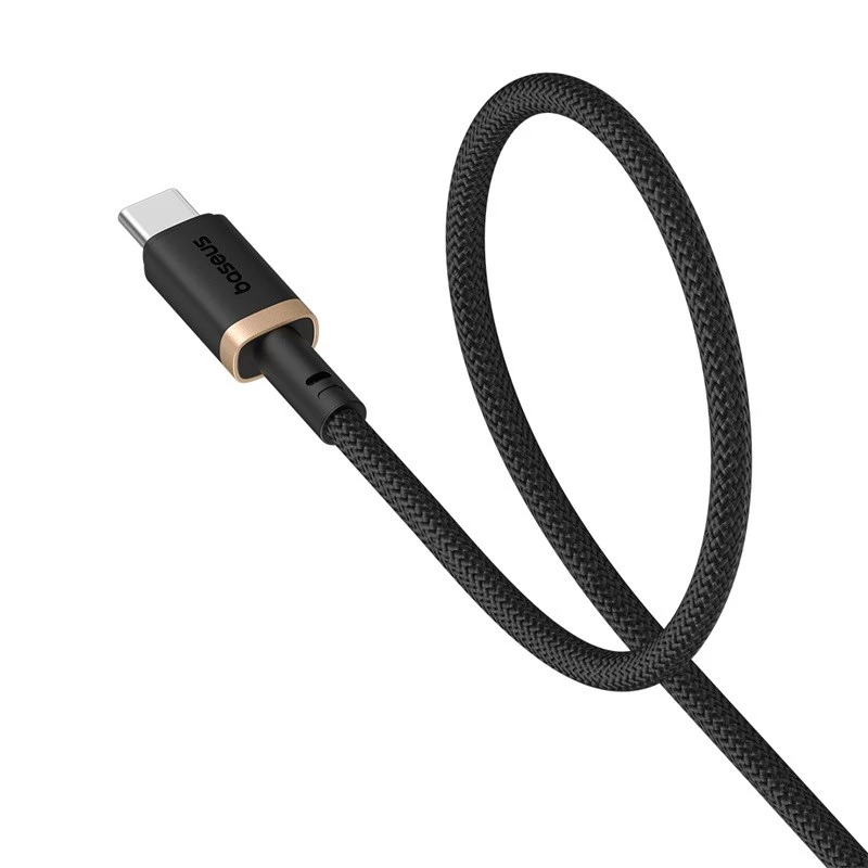 Baseus Dura USB Type A to Type C 60 W greito įkrovimo laidas 2 m juoda, auksinė