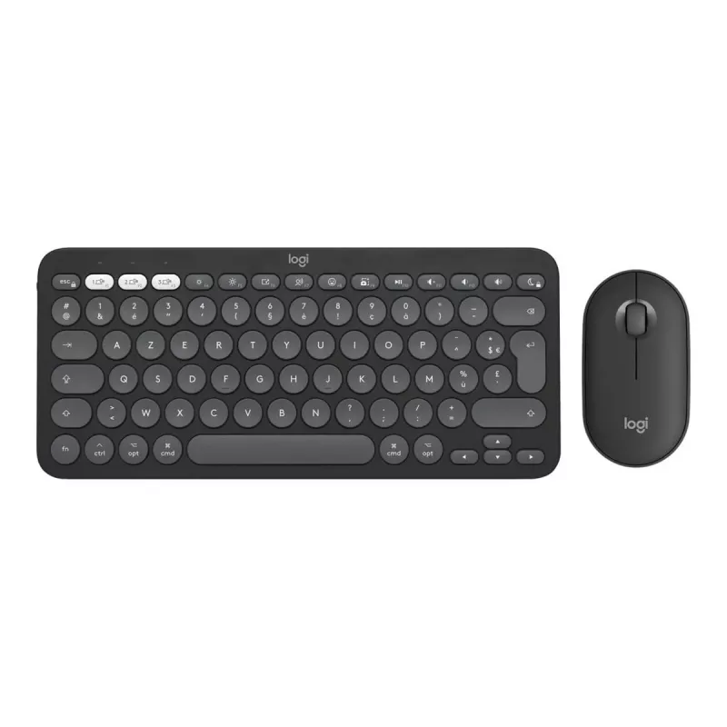 Logitech Pebble 2 Combo for Mac belaidė klaviatūra pelė QWERTZ vokiška grafitas