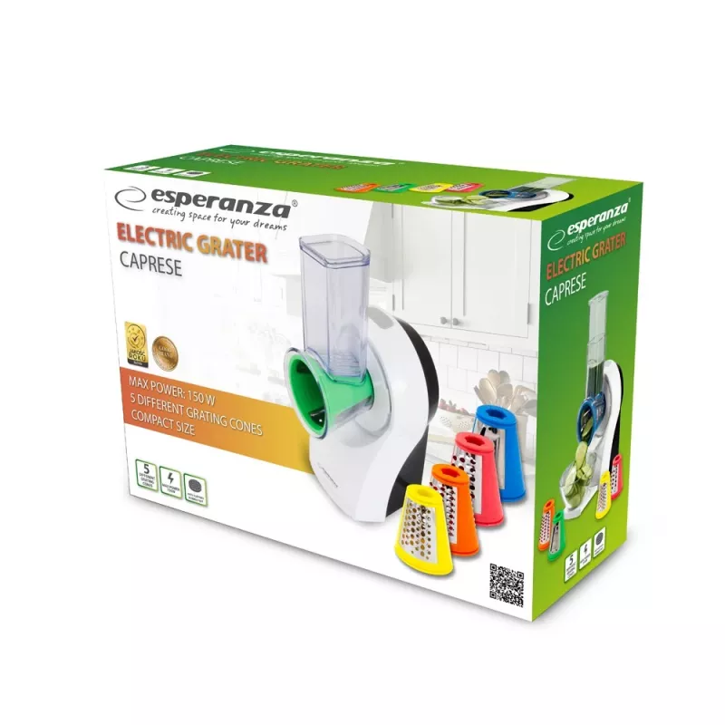 Elektrinė tarka ESPERANZA EKM026, 150 W, AC 220–240 V, 5 volai, plastikinis korpusas, įvairiaspalvė