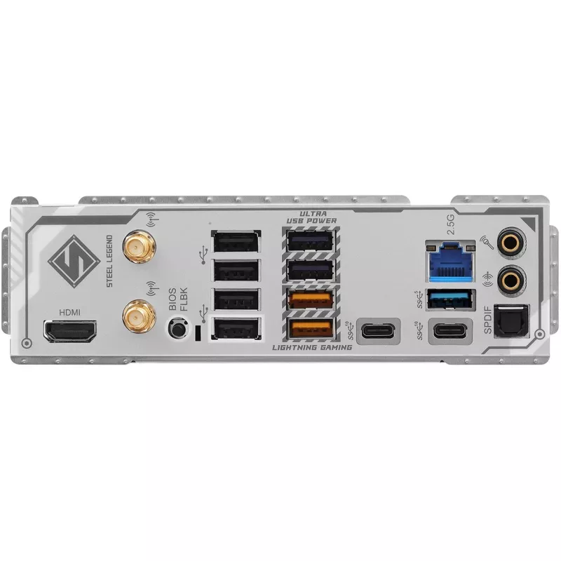 Motininė plokštė ASROCK B850 Steel Legend WiFi ATX — AMD B850, lizdas AM5, DDR5, 4x DIMM, 4x M.2, Wi‑Fi 7, 2.5Gb LAN