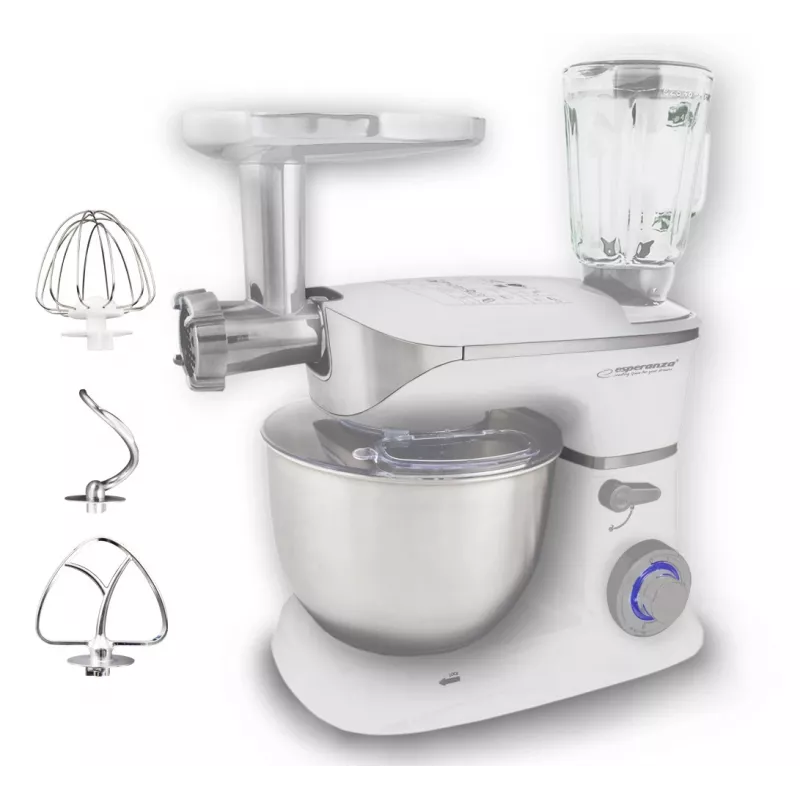 Food Processor Esperanza EKM025 1000 W 5 L Nerūdijantis plienas Balta