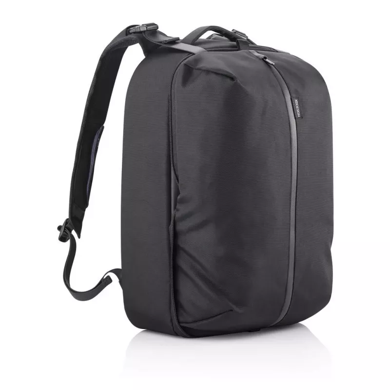 Kuprinė XDDESIGN FLEX GYM BAG — 24 L, tinka 15,6 col. / 39,6 cm planšetei / nešiojamam kompiuteriui, paminkštintos reguliuojamos petnešos, juoda