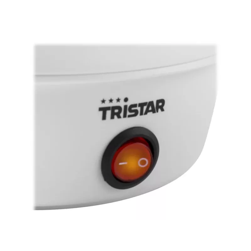 Kiaušinių virimo aparatas Tristar EK-3074 — talpa 7 kiaušiniams, 350 W, permatomas/baltas