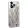 Karl Lagerfeld KLHCP14XLMNMS iPhone 14 Pro Max 6.7 kietas dėklas sidabrinis / sidabrinis Liquid Glitter Monogram