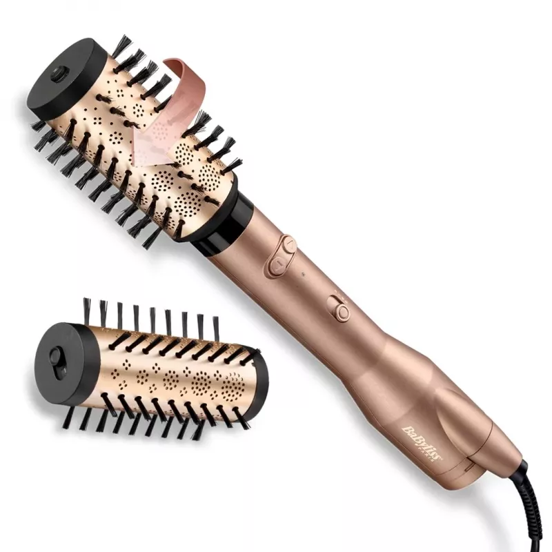 Plaukų džiovintuvas ir garbanojimo šepetys Babyliss AS952E, auksinis