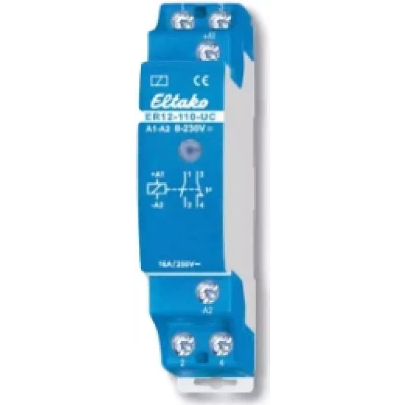 ELTAKO perjungimo relė 1S/1 NC ER12-110UC 1TE elektroninė 8-230V 2000W ER12-110-UC (22110002)