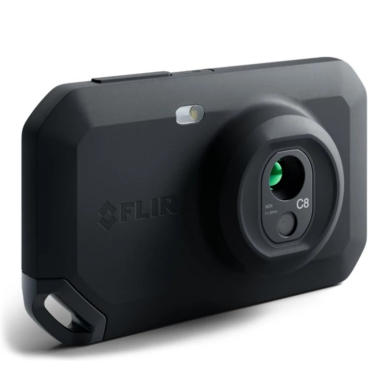 Termovizorinė kamera FLIR C8, 320×240 px terminis jutiklis, 3,5 colio LCD jutiklinis ekranas, -20–450 °C, IP54, USB-C, 5 MP regimoji kamera