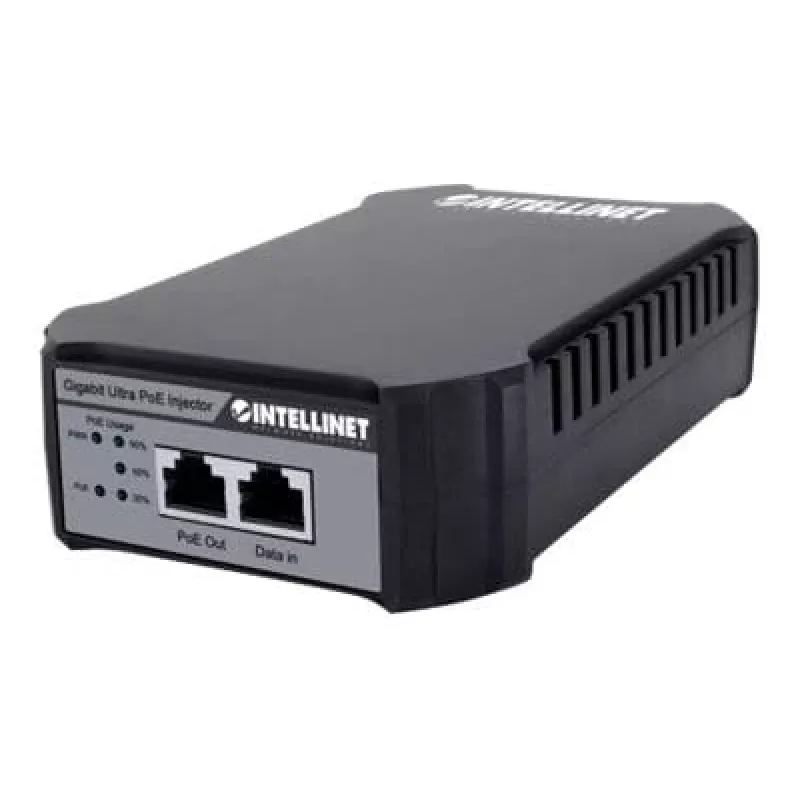 Intellinet Gigabit PoE++ maitintuvas, vienas 95 W prievadas, atitinkantis IEEE 802.3bt (4PPoE), plastikinis korpusas, galimybė montuoti ant sienos