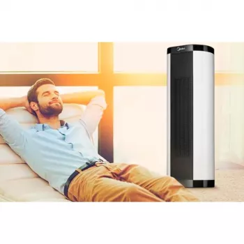 Šildytuvas su ventiliatoriumi Midea NTH20-17BR (baltos/juodos spalvos, 2000 vatų)