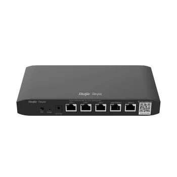 Belaidis maršruto parinktuvas RUIJIE RG-EG105G-V3 dviejų dažnių juostų „Wi‑Fi 5“, 2 branduoliai, 128 MB RAM, 32 MB „flash“, 4 LAN + 2 WAN gigabito prievadai, juodas
