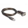 Adapter USB 2.0 Type-A į Serial RS-232 D-Sub 9 kontaktų kištukas DeLOCK 62646