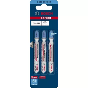 “Bosch Expert T118 EHM” siaurapjūklio geležtė, karbidinė, 3 vnt.