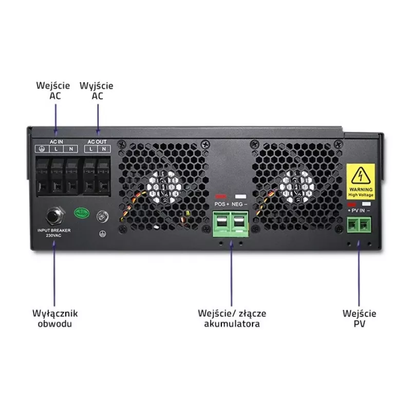 Off-grid inverter Qoltec 53887 solar inverter 10 kVA Lithium Polymer Juoda