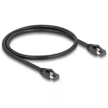 Delock – komutacinis kabelis – RJ-45 (M) į RJ-45 (M) – 50 cm – 7,5 mm – SFTP, PiMF – CAT 8.1 – be halogenų, nesipainiojantis – juodas (80232)