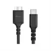 USB laidas MediaRange MRCS257 0,5 m — Micro-USB B į USB-C, USB 3.2 Gen 1 (5 Gbit/s), juodas