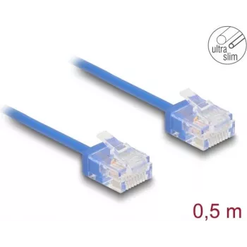 Tinklo kabelis DeLOCK RJ45 Cat.6 0,5 m Mėlynas