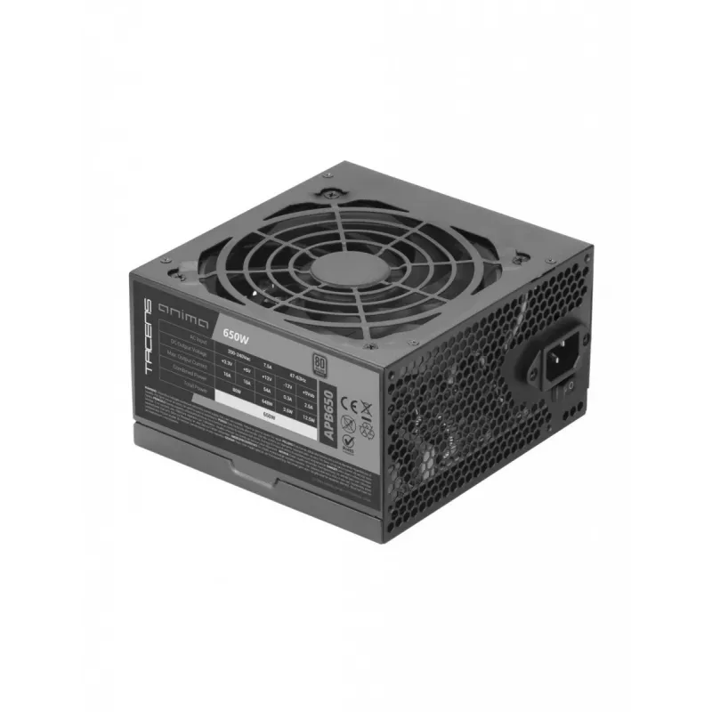 Maitinimo blokas TACENS ANIMA APB650 80+ Bronze 650W ATX, viena +12V linija, moduliniai kabeliai