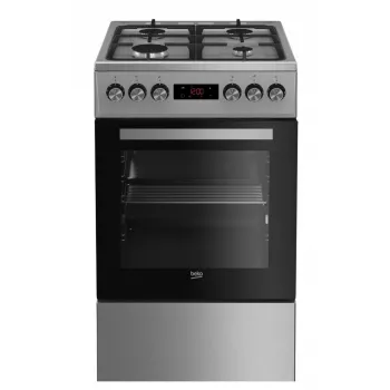 Dujinė-elektrinė viryklė BEKO FSM52330DX 5 degikliai 60 cm, energijos klasė A