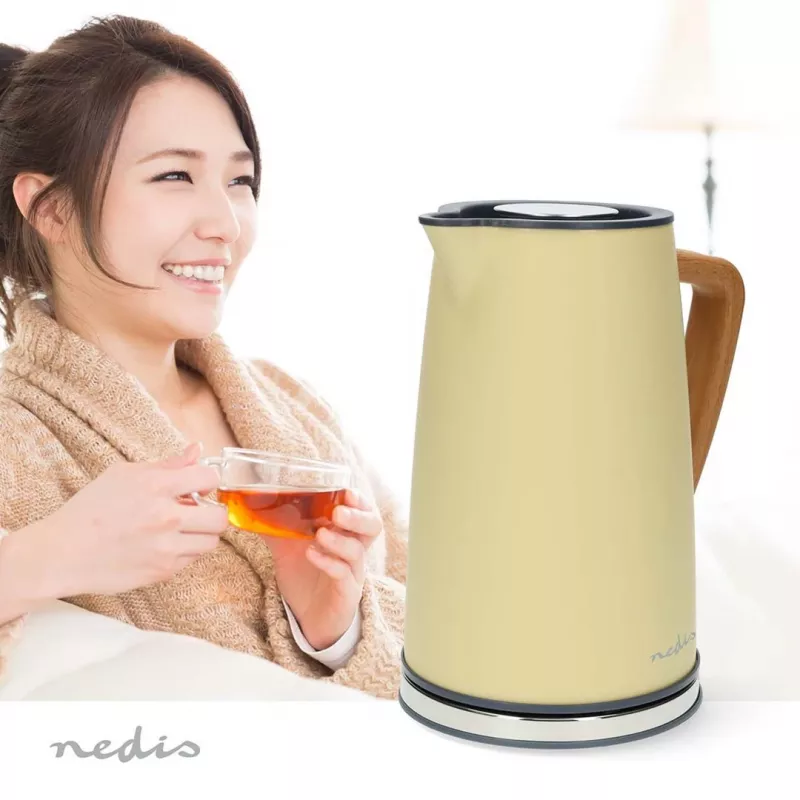 Elektrinis virdulys Nedis KAWK510EYW 1,7 L geltonas