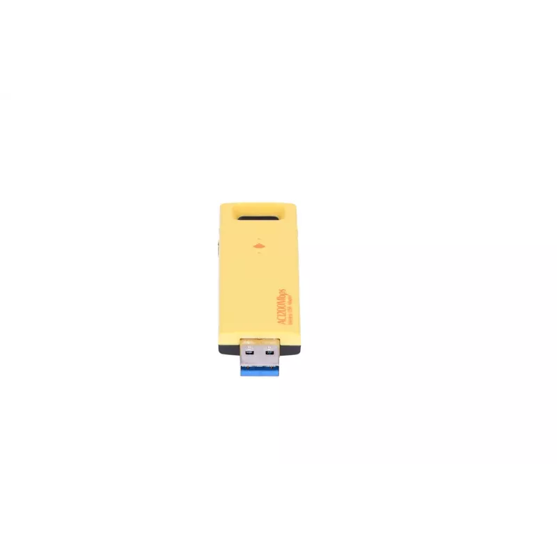 Belaidis USB adapteris Extralink U1200AC AC1200 dviejų juostų, geltonas plastikas
