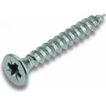 Sraigtas cimco 190054 — cinkuotas metalinis sraigtas medienos plaušo plokštėms, 50 mm ilgis, 5 mm sriegio skersmuo, 1 vnt.