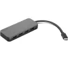 Lenovo GX90X21431 nešiojamojo kompiuterio dokas / prievadų daugintuvas USB 3.2 Gen 2 (3.1 Gen 2) Type-C juodos spalvos