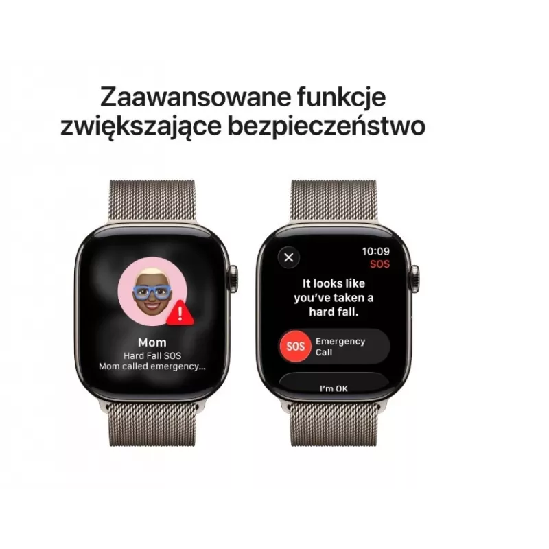 Apple Watch Series 11 GPS + Cellular 42mm Natural Titanium Case su Natural Milanese Loop