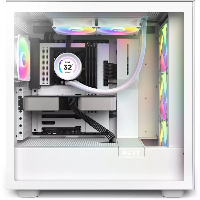 Viskas viename skysčio aušintuvas NZXT Kraken Elite 240 RGB 12 cm baltas