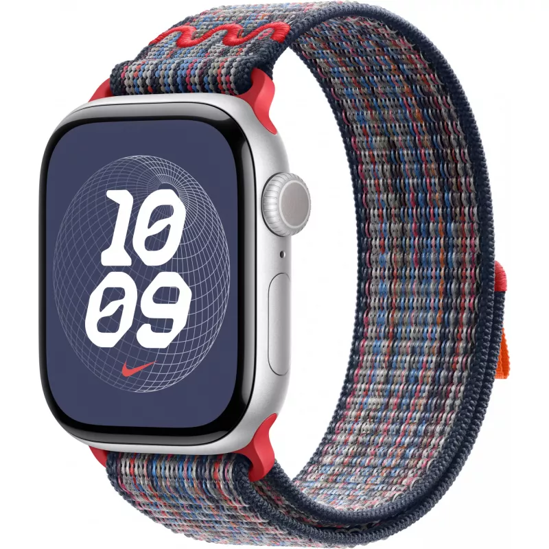 42 mm Mėlyna/Raudona Nike Sport Loop