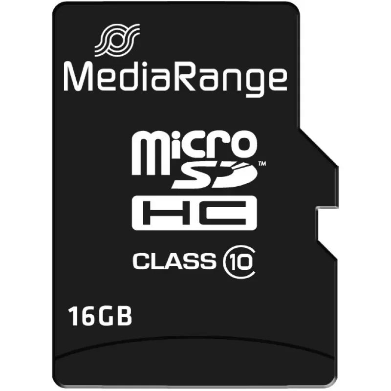 Atminties kortelė MediaRange 16 GB MicroSDHC 10 klasės MR958