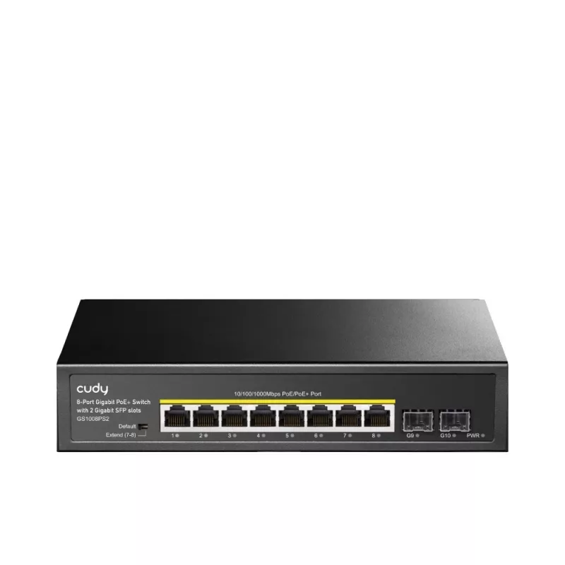 Nevaldomas komutatorius Cudy GS1008PS2 Gigabit Ethernet 8 prievadų PoE