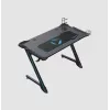 Onex | RGB žaidimų stalas su puodelio laikikliu, ausinių kabliu, žaidimų pultelio laikikliu, 114 cm (plotis) | GD1200Z | Juoda
