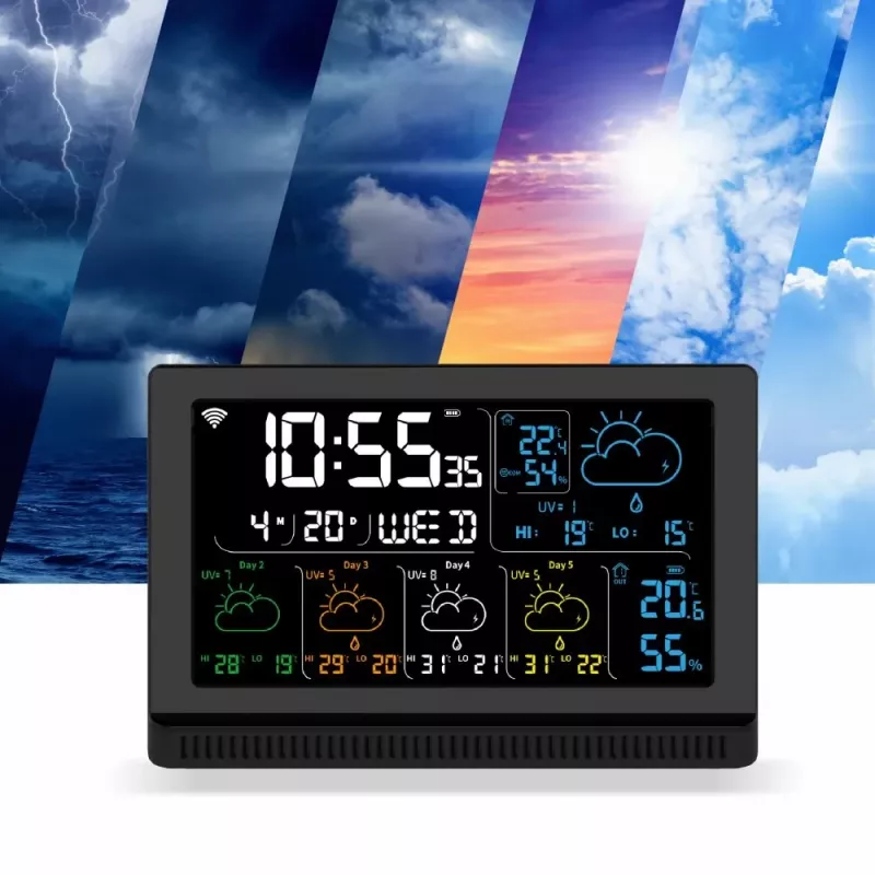 Išmanusis garsiakalbis MANTA MTO200B Windy Juoda — belaidis garso perdavimas per Bluetooth ir Wi‑Fi, su balso asistento palaikymu