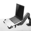 Nešiojamojo kompiuterio stalo laikiklis MACLEAN MC-836 — reguliuojamo aukščio, ergonomiškas dizainas, juodas, horizontaliam nešiojamajam kompiuteriui (58,5×236×320 mm)