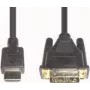 HDMI 3 Vaizdo Kabelio Adapteris e+p 2m DVI-D Juodas
