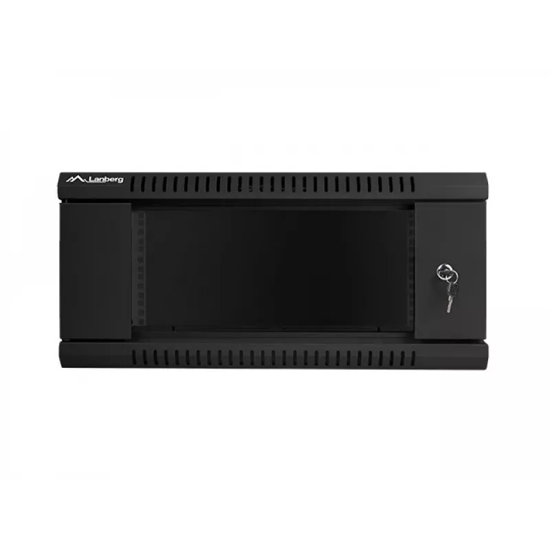 Prie sienos montuojama spinta LANBERG WF01-6404-10B 4U 19 colių 600×450×285 mm IP20 juoda, 60 kg talpa