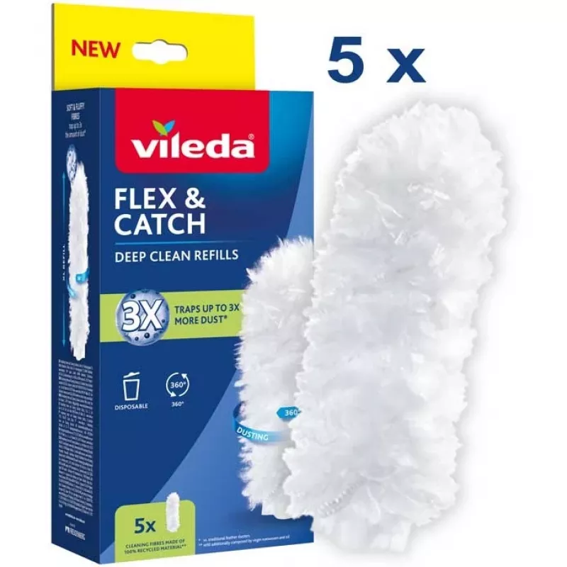Dulkių šluostės keitikliai VILEDA Flex&Catch 177664 - 5 atsarginiai įdėklai