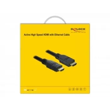 HDMI laidas DeLOCK 85286 20m A tipo kištukas į A tipo kištuką juodas