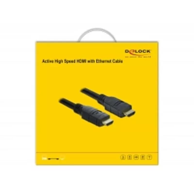 HDMI laidas DeLOCK 85286 20m A tipo kištukas į A tipo kištuką juodas