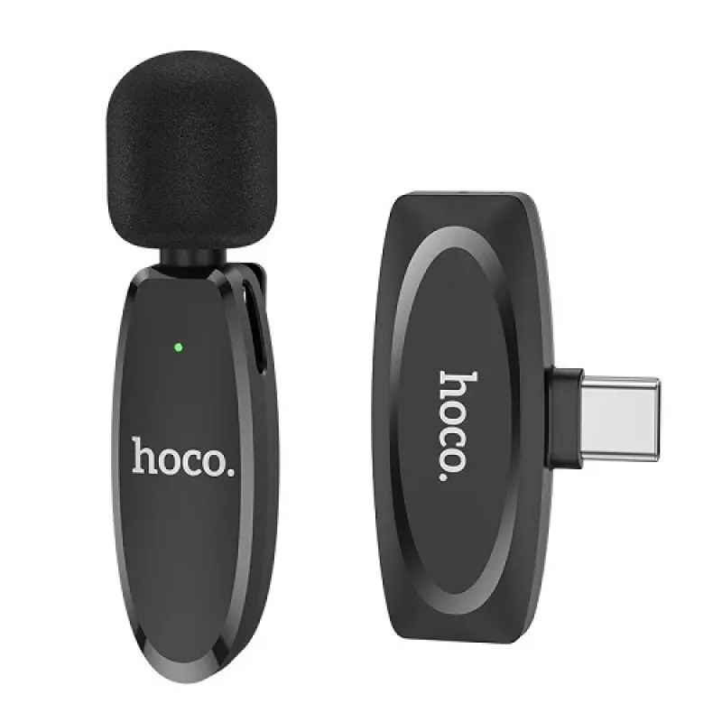 belaidis skaitmeninis mikrofonas HOCO L15, prisegamas, USB Type-C