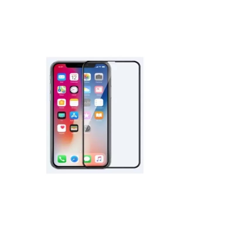 Grūdinto stiklo ekrano apsauga COMMA, skirta „iPhone 11 Pro Max“ — apsauga nuo pirštų antspaudų, juoda