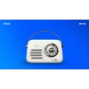 Nešiojamasis radijas SAVIO RS-02 – analoginis FM tiuneris, Bluetooth 5.3, USB maitinimas, 3 W, baltas